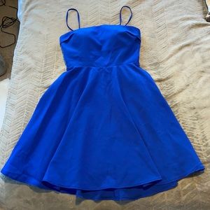 Royal Blue mini spaghetti strap dress